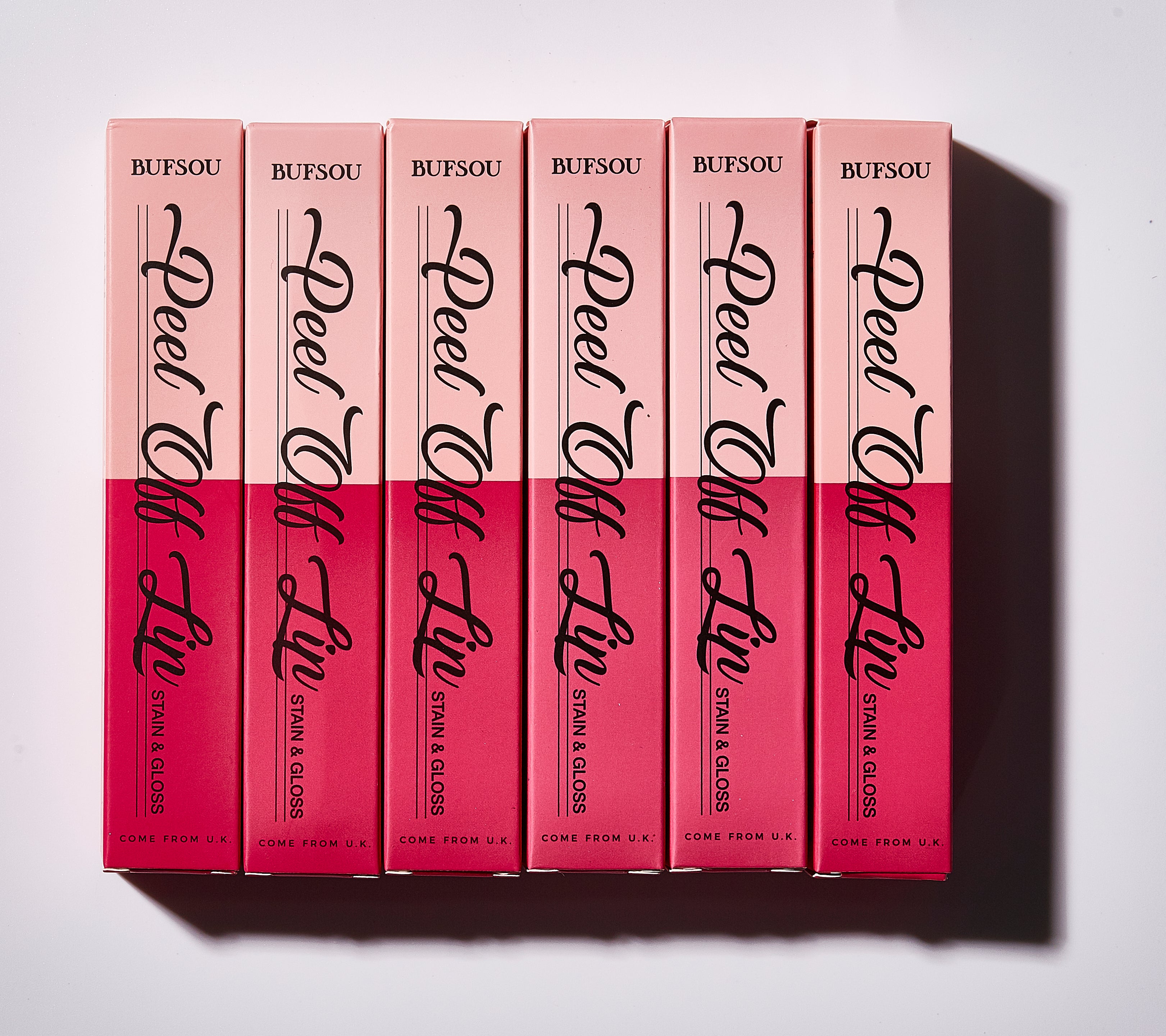 BUFSOU Peel Off Lip Stain & Gloss 6 colors (L-PO&G)
