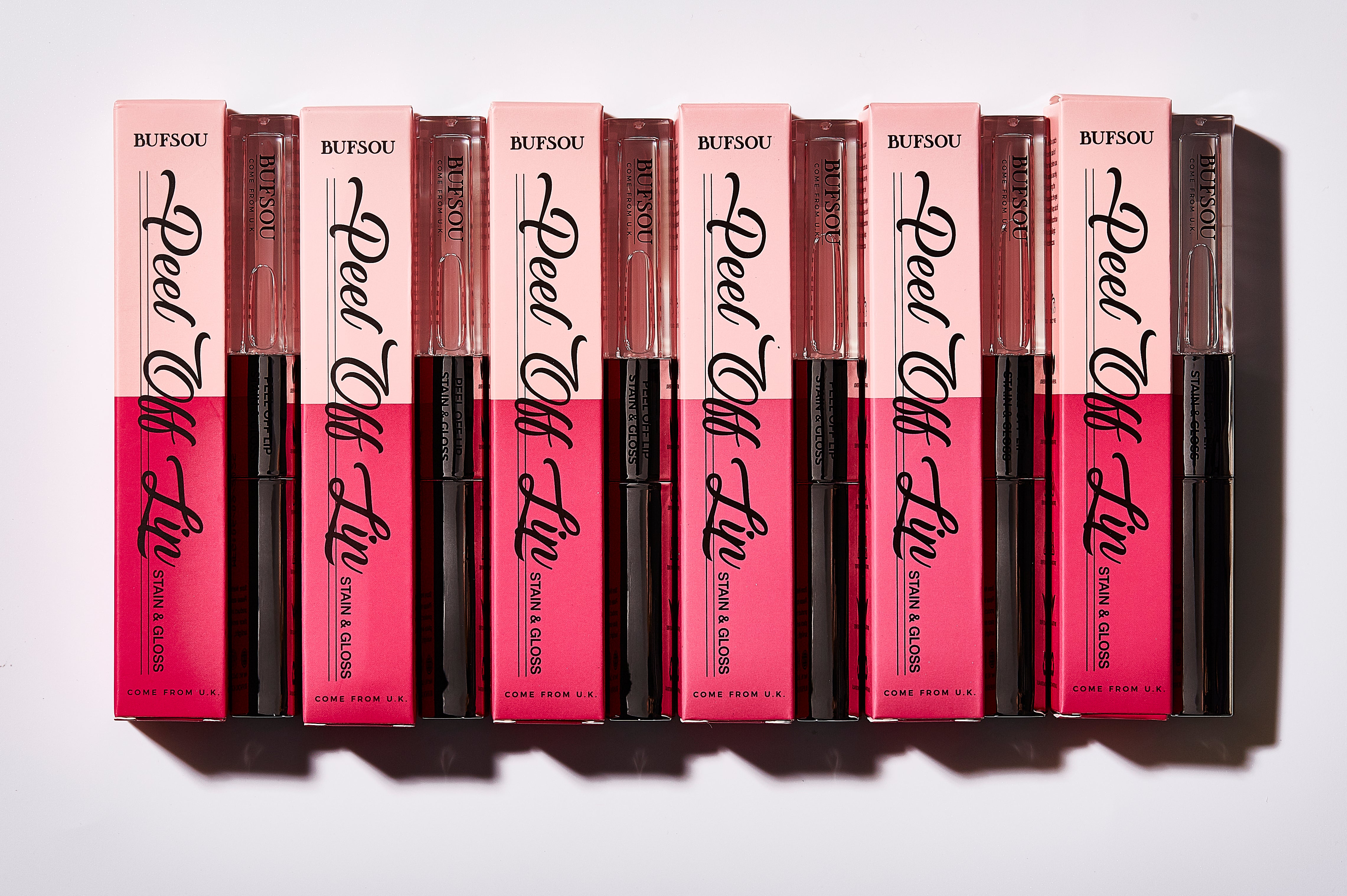 BUFSOU Peel Off Lip Stain & Gloss 6 colors (L-PO&G)