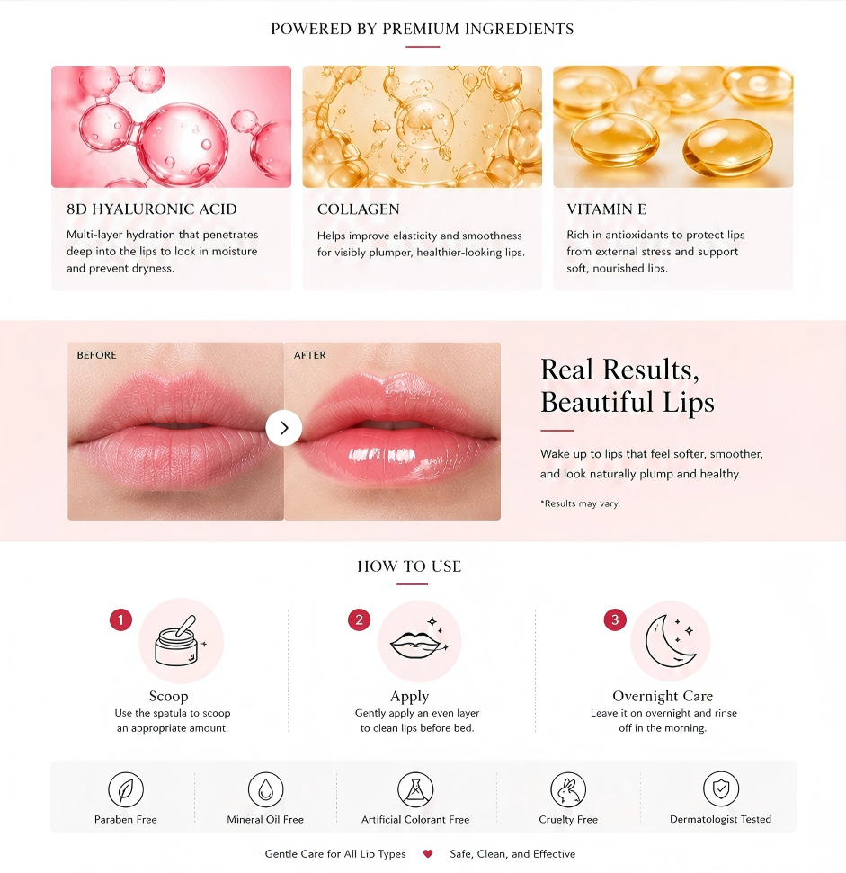 BUFSOU Strawberry Lip Mask （L-LM-01S）