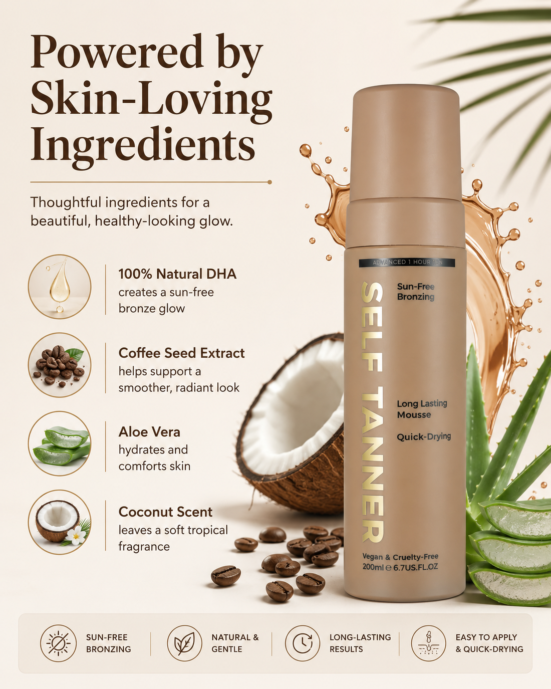 BUFSOU Self Tanner Mousse （BC-TM-01）