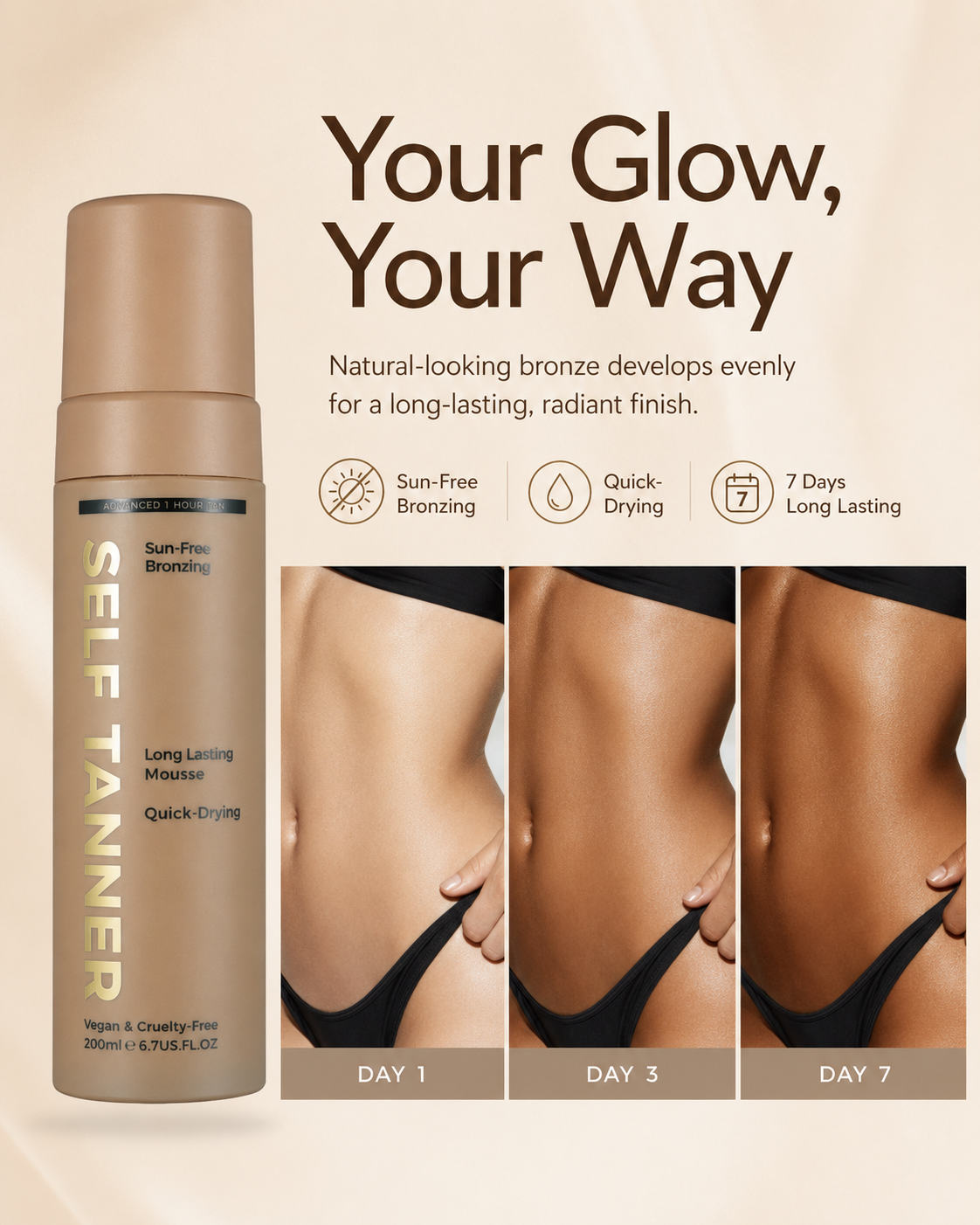 BUFSOU Self Tanner Mousse （BC-TM-01）