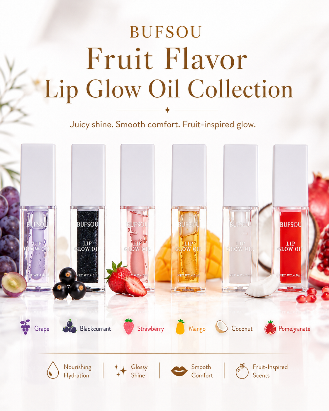 BUFSOU Lip Glow Oil (Multi-Flavor)（L-LGO）