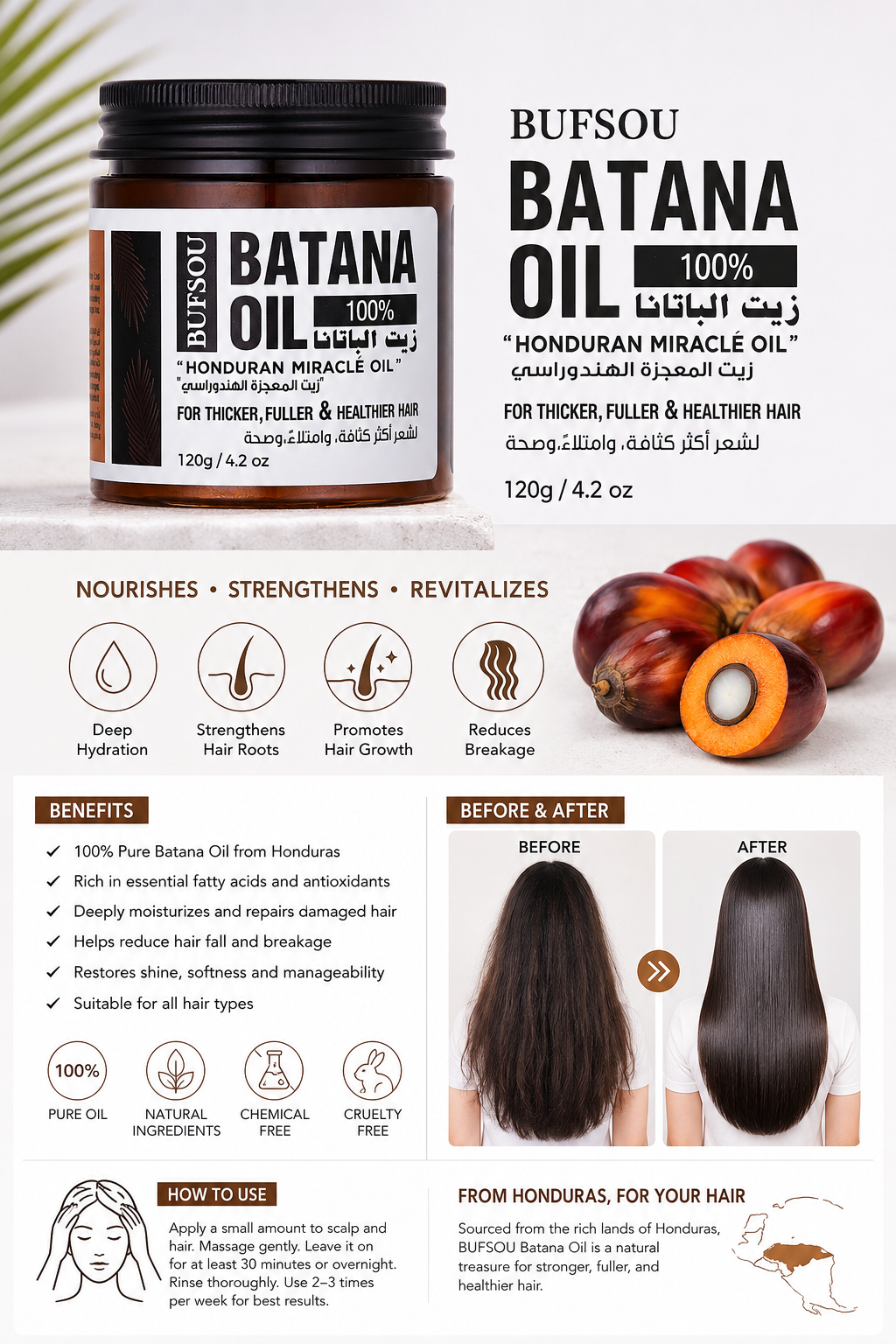 BUFSOU BATANA OIL/BUFSOU 120G （HC-BO-01）
