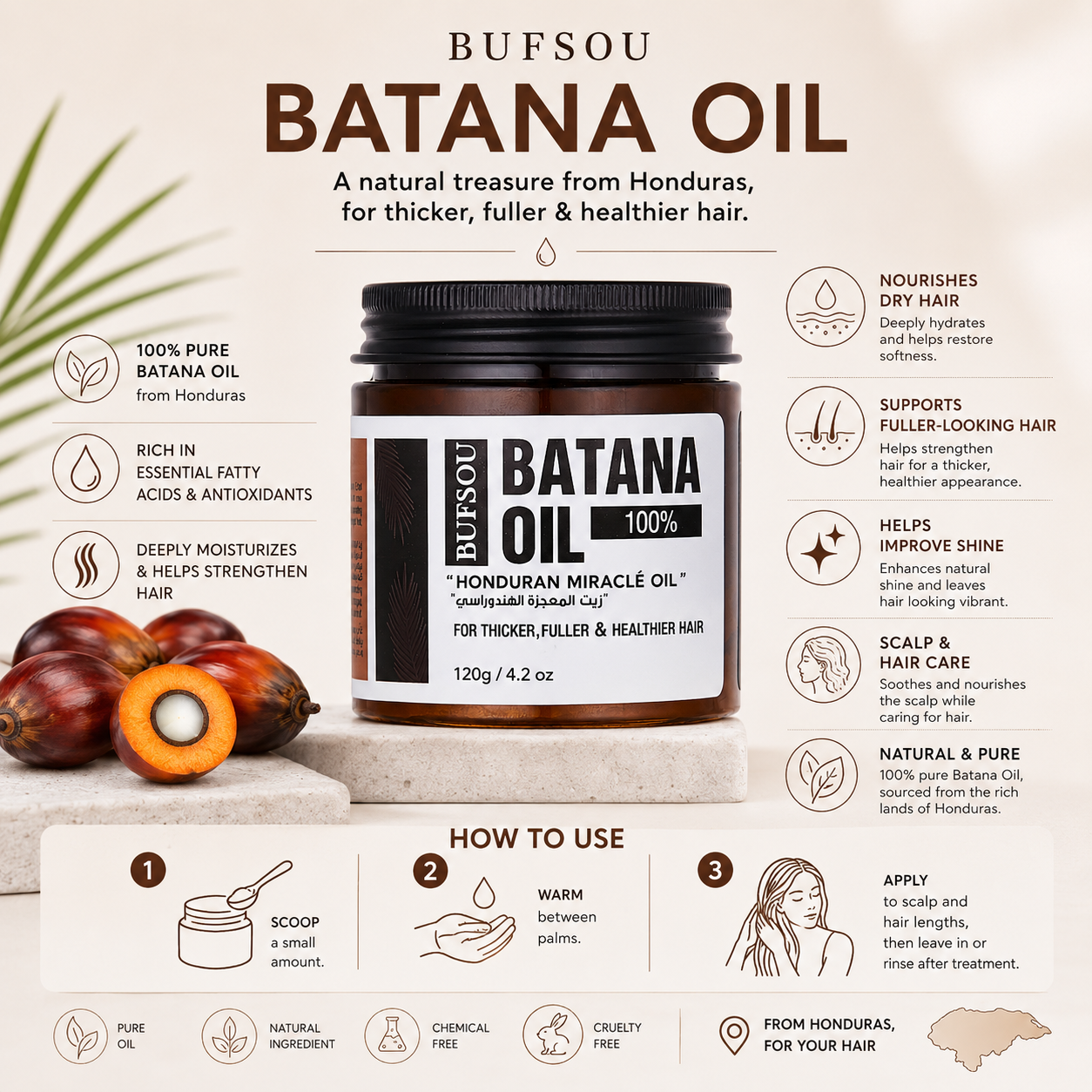 BUFSOU BATANA OIL/BUFSOU 120G （HC-BO-01）