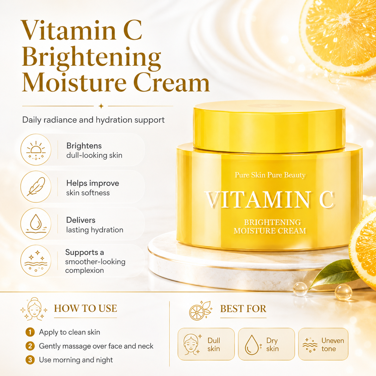 BUFSOU Concentrate VITAMIN C Cream（yellow）50ML （SC-C-C-04Y）