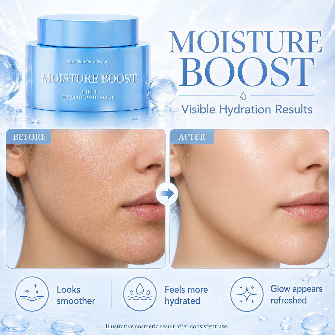 BUFSOU MOISTURE BOOST facial cream(bule) 50ML (SC-C-C-05B)