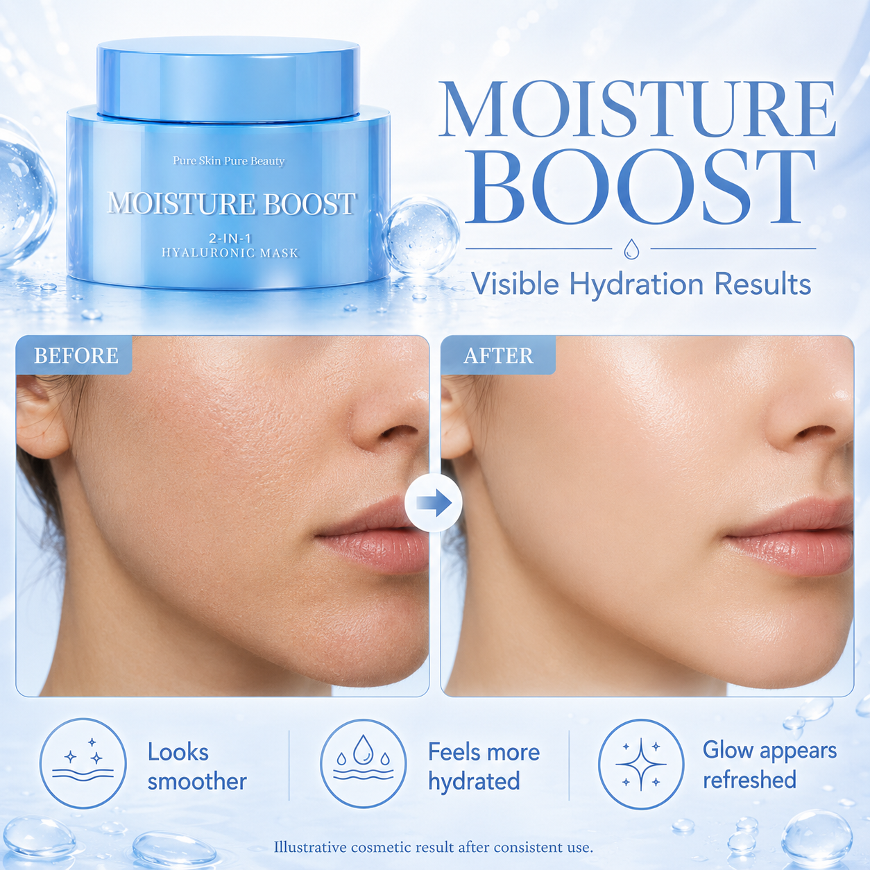 BUFSOU MOISTURE BOOST facial cream(bule) 50ML (SC-C-C-05B)