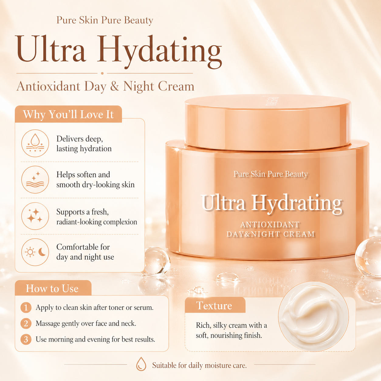 BUFSOU Ultra Hydrating facial cream（orange） 50ML (SC-C-C-06O)