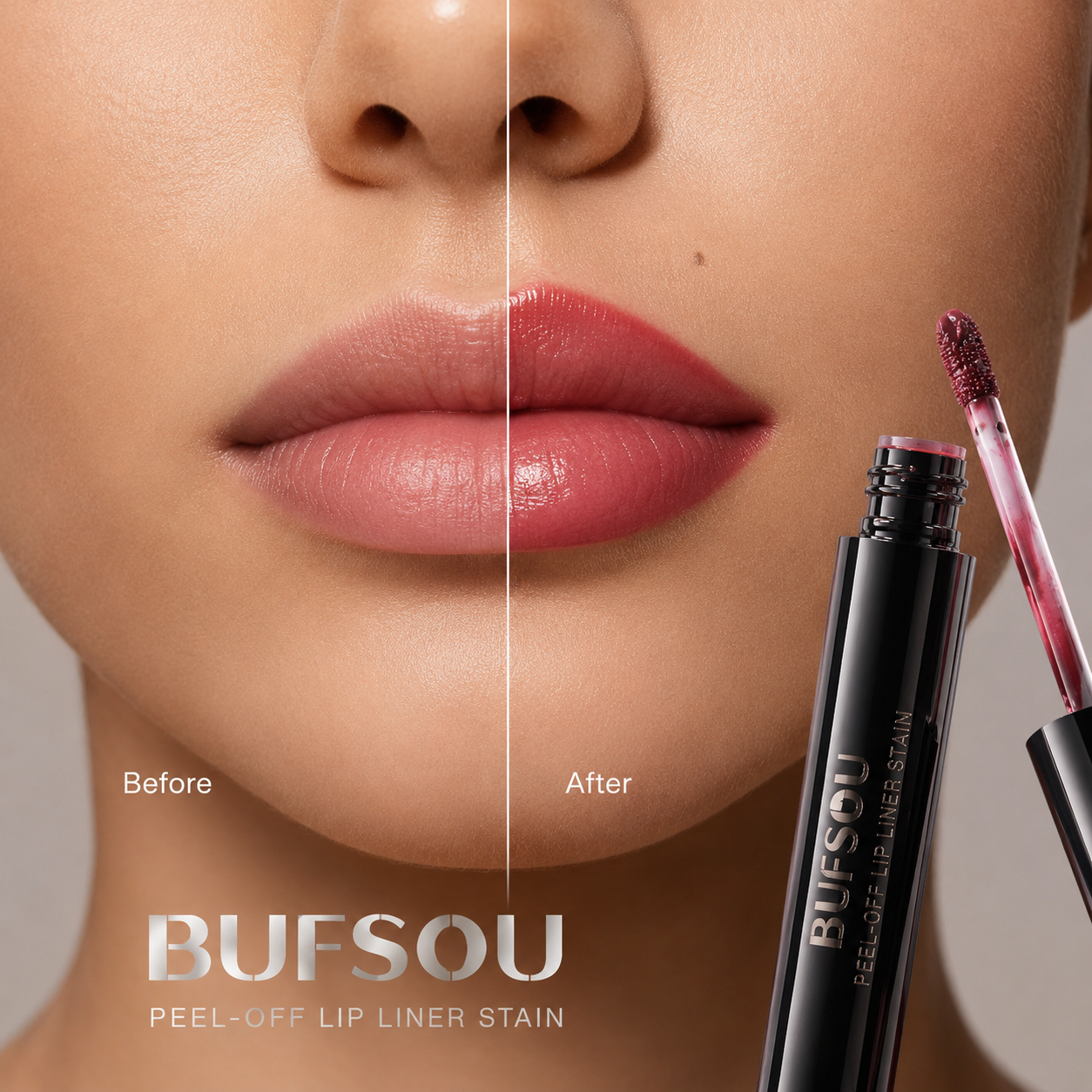 BUFSOW Peel Off Lip Liner Stain 6 color (L-POLS)