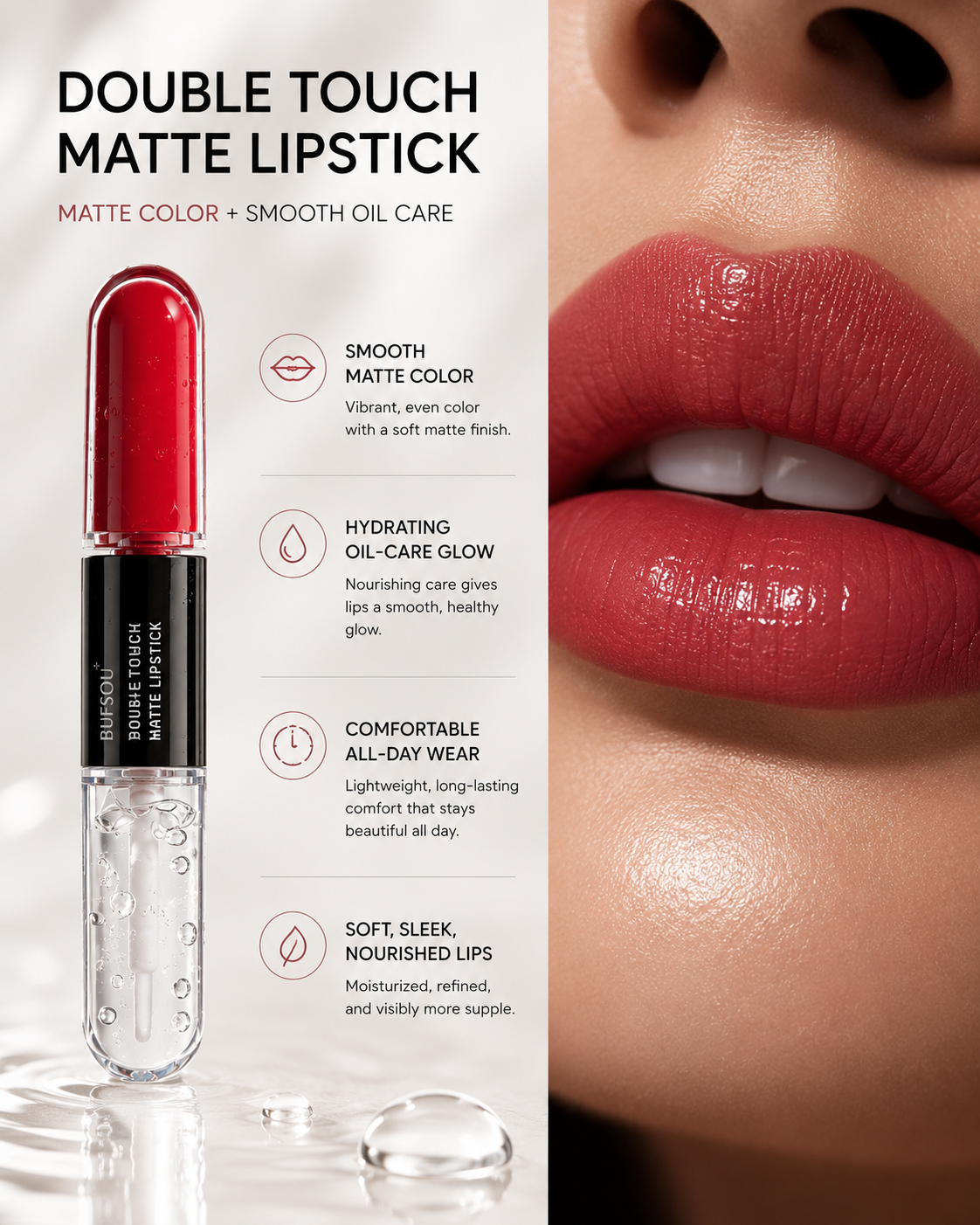 Double Touch Matte Lipstick (L-DTML-01)