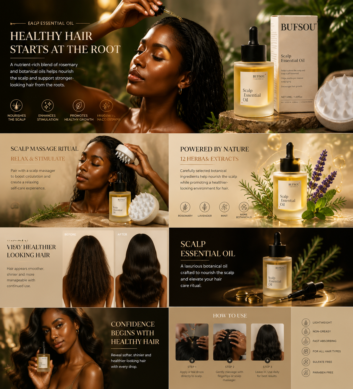 BUFSOU  Scalp Essential Oil 50ML （HC-SC-01）